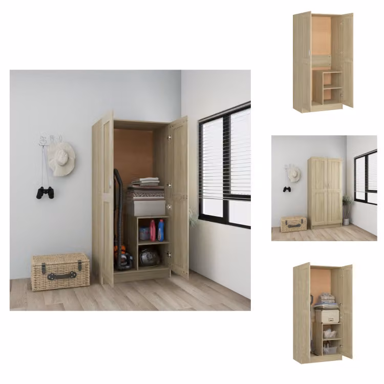 vidaXL Armadio Sonoma-quercia 82,5x51,5x180 cm in materiale ligneo - Armadi