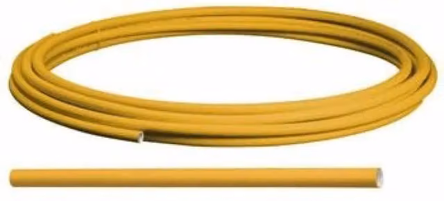 Tubo multistrato per gas PE-XC Tita-Gas Coxe By Edilidrico colore giallo, diametro 20x2 mm, rotolo da 100 m