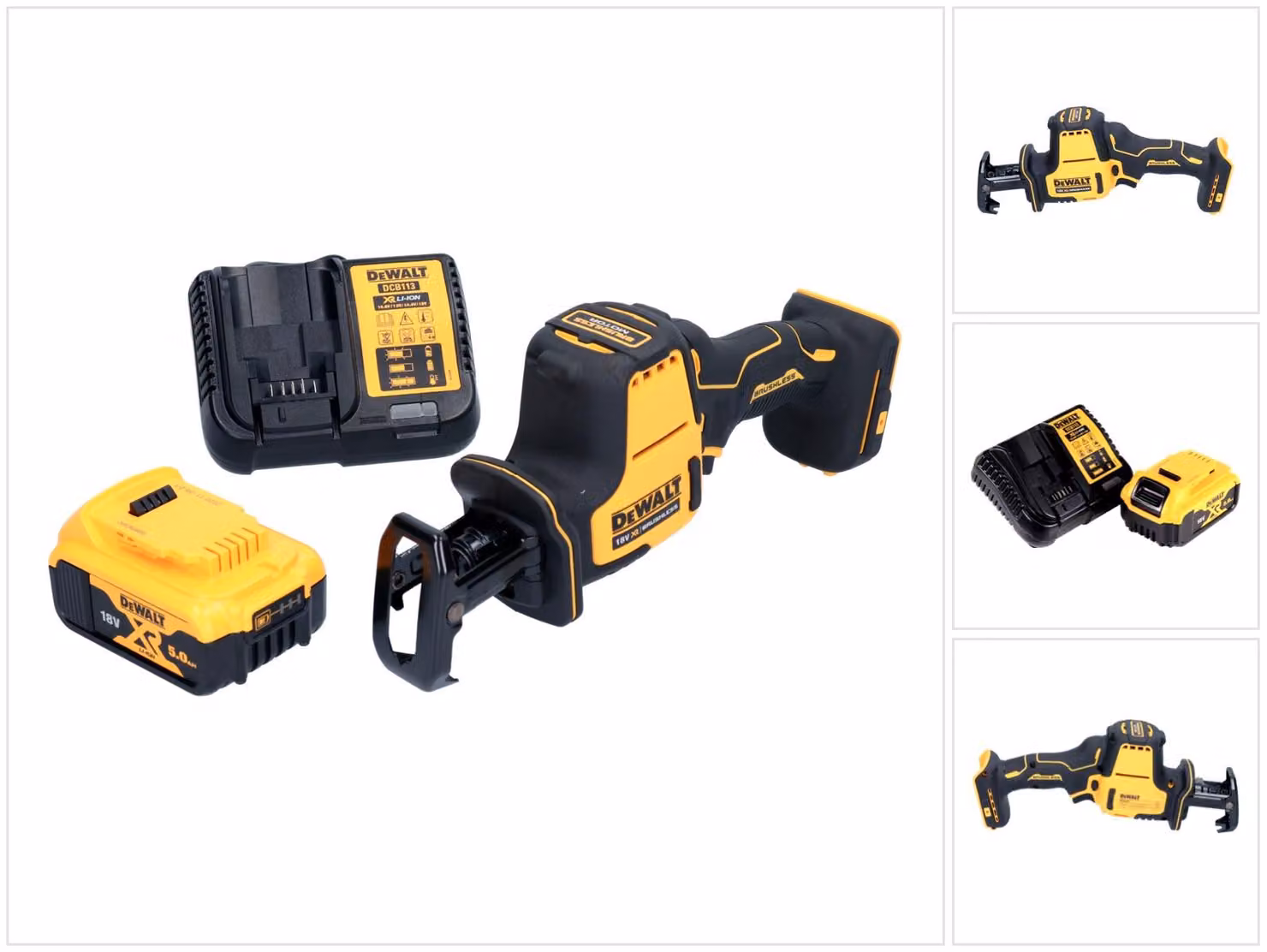 Sega alternativa a batteria DeWalt DCS 369 P1 Sega alternativa a batteria 18 V senza spazzole + 1x batteria 5,0 Ah + caricabatterie