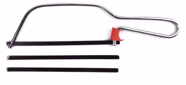 Seghetto per metalli, seghetto per ferro, 150 mm, con 3 lame, 24 denti per pollice, adatto per acciaio, metallo, plastica e legno