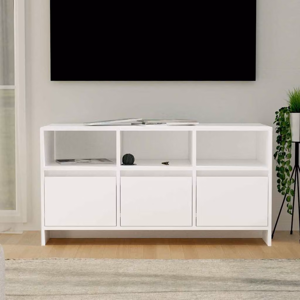 vidaXL Mobile Porta TV Bianco in Truciolato e MDF L 102 cm x P 37,5 cm x H 52,5 cm