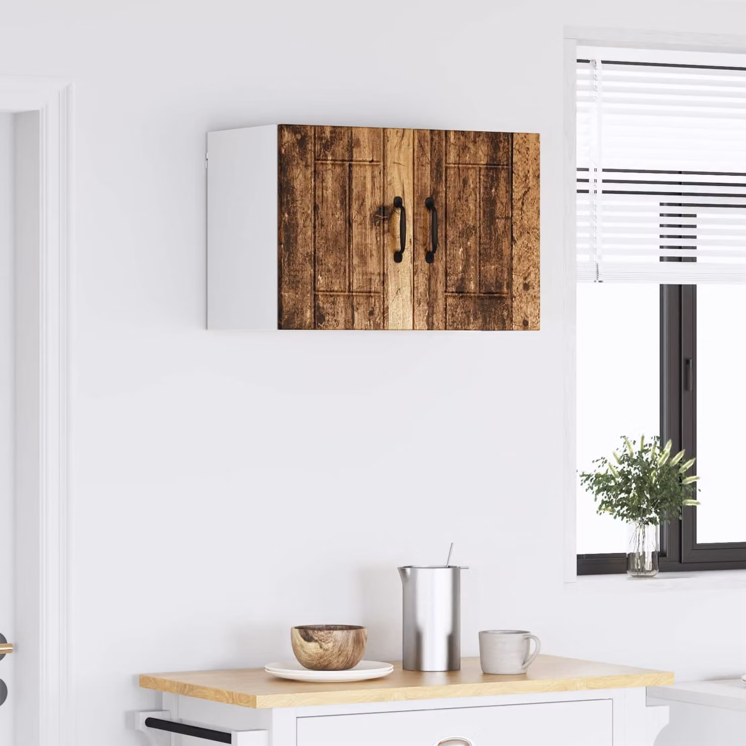 Armadietto a muro da cucina vidaXL LUCCA in legno marrone L 60 cm, P 31 cm, H 40 cm