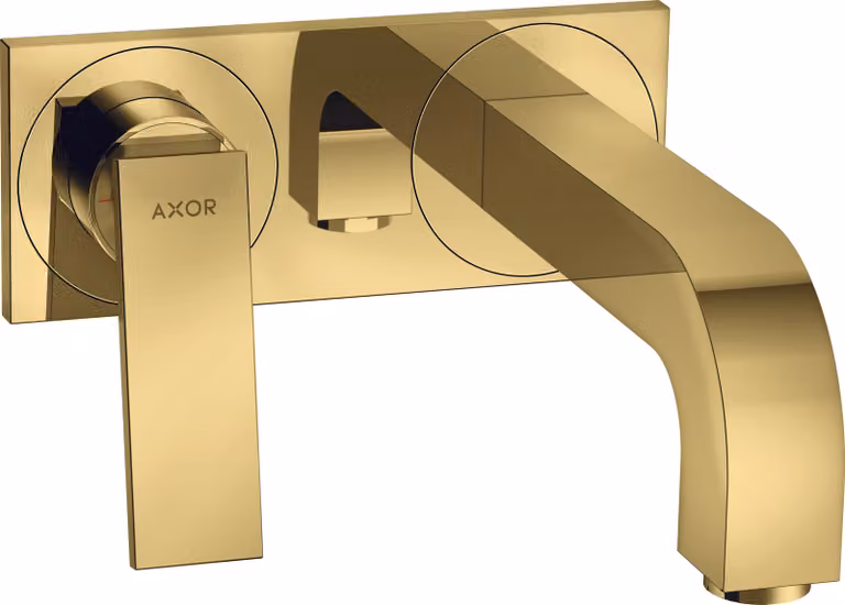 hansgrohe AXOR Citterio Mitigeur de lavabo, encastré, saillie 220mm, garniture découlement non verrouillable, avec plaque, 39119990, 39119990