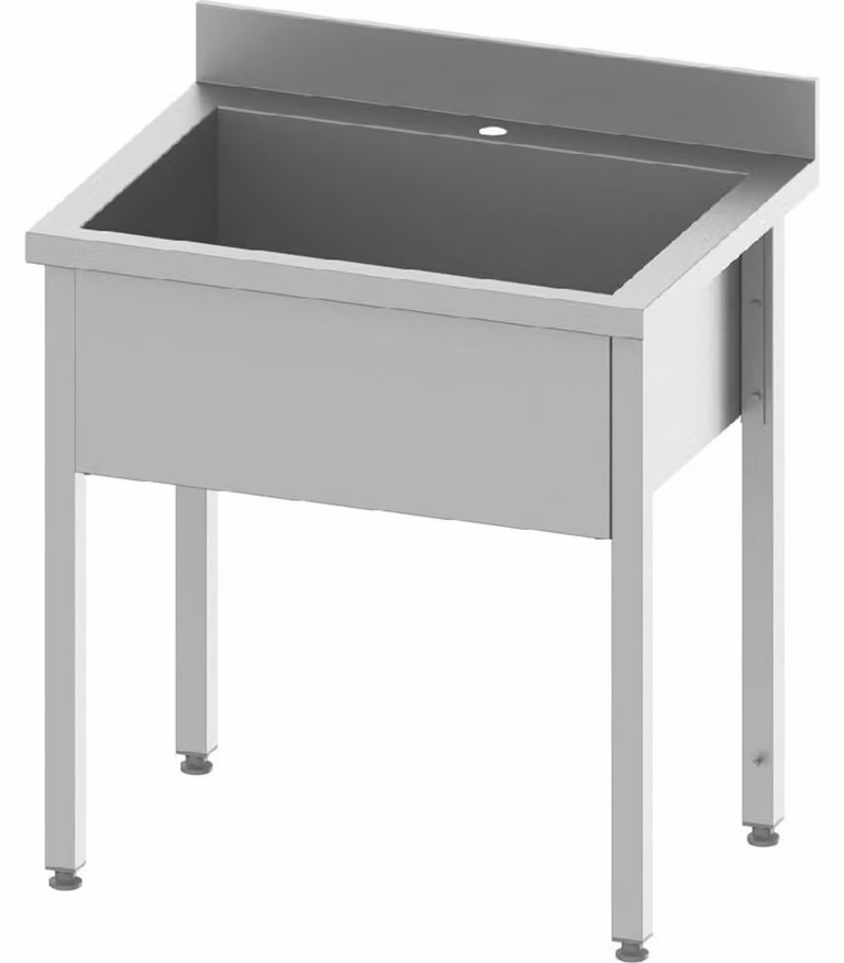 Lavello da piano ECO, 1 vasca, 300 mm, 800x600 - con sifone
