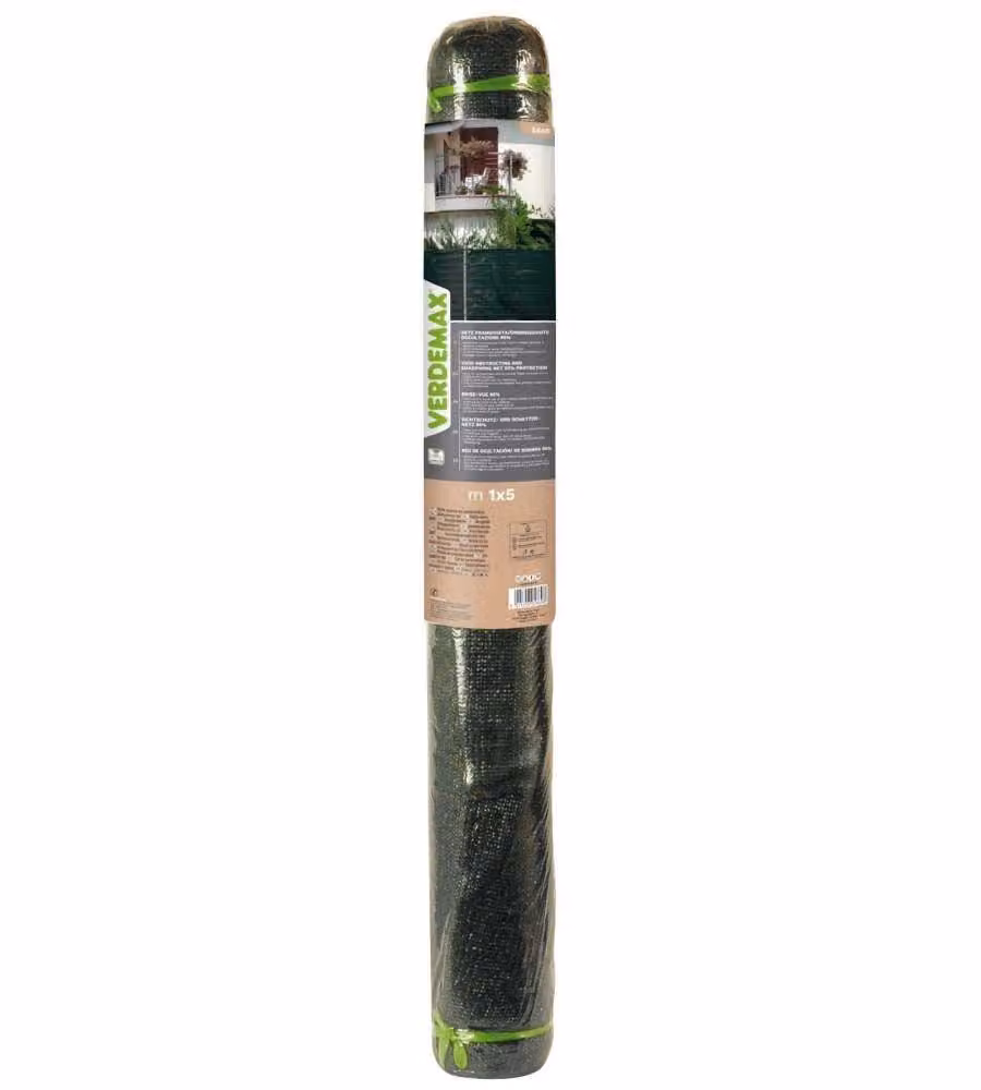 Verdemax Rete Frangivista Ombreggiante Verde 1x5 m per Esterni