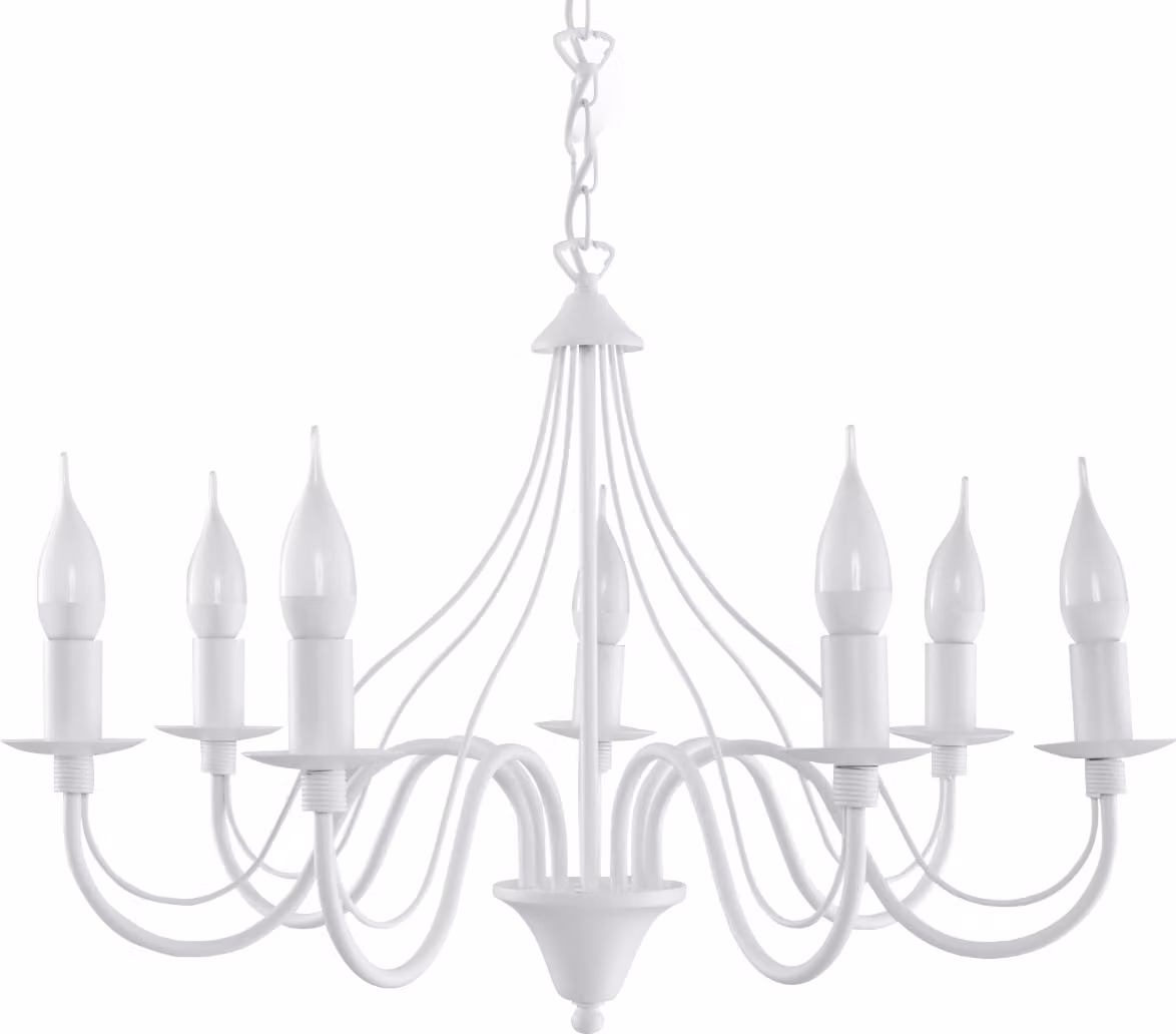 Lampada a sospensione BERON 7 E14 Bianca 60x60cm LUMILO