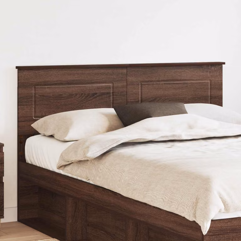 Testiera per letto moderna vidaXL in legno ingegnerizzato rovere marrone L: 153 cm, H: 90 cm, P: 3 cm