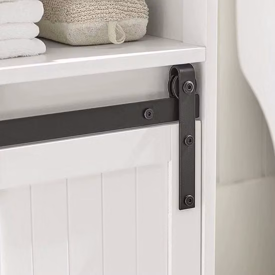 Cassettone per bagno con porta scorrevole