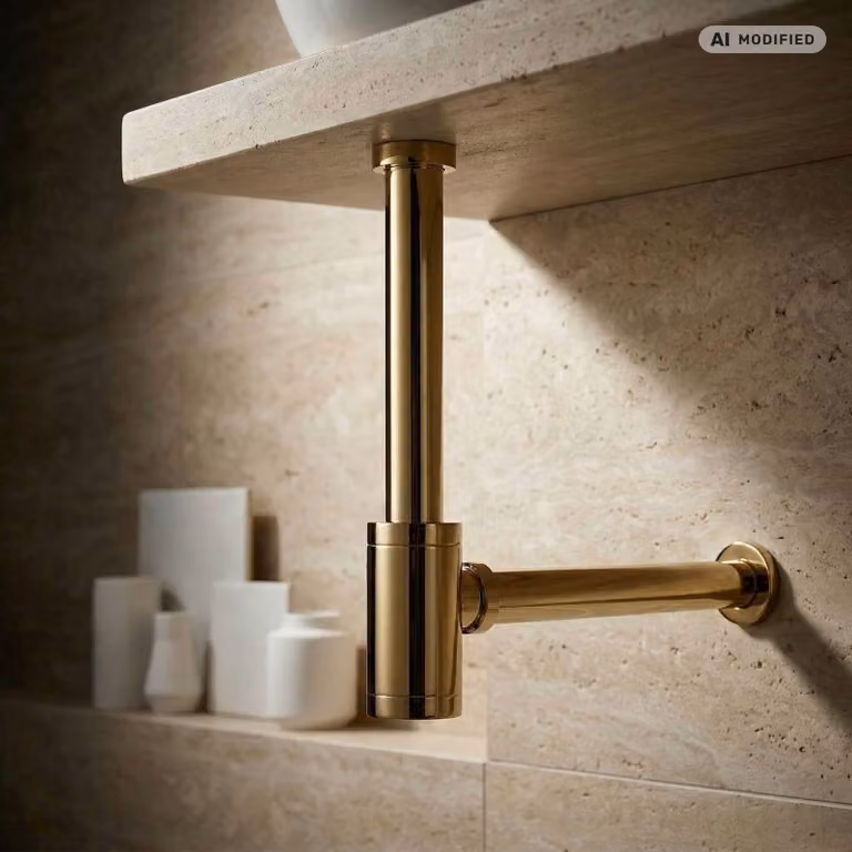 PaulGurkes Siphon Gold: Sifone di design per scarichi