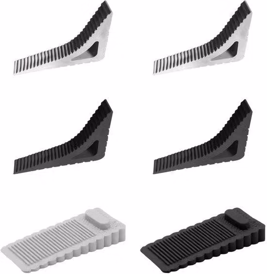 Paraurti per porte antiblocco - 4 pezzi - Morbidi/in gomma - Antigroviglio - Antivento - Resistenti - Paraurti per porte