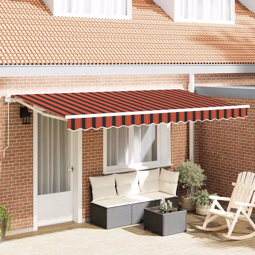 vidaXL Semi-cassette con motore in alluminio e poliestere, L: 350 cm x P: 200 cm