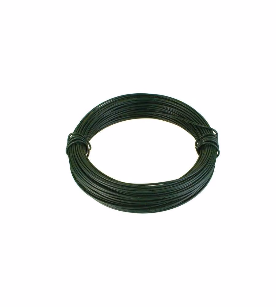 Masidef Filo di Ferro Zincato Rivestito in PVC - Verde - D.2mm x 7m