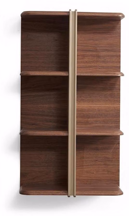 Libreria spaziosa, bella, comoda, pratica, marrone, moderna