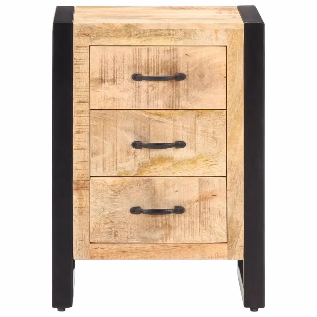 Comodino moderno vidaXL in legno di mango marrone da appendere a parete L: 40 cm, P: 35 cm, H: 55 cm – 2