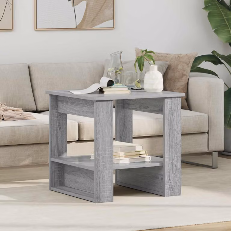 Maison Exclusive - Tavolino Sonoma grigio, 51 x 50 x 50 cm, realizzato in legno composito