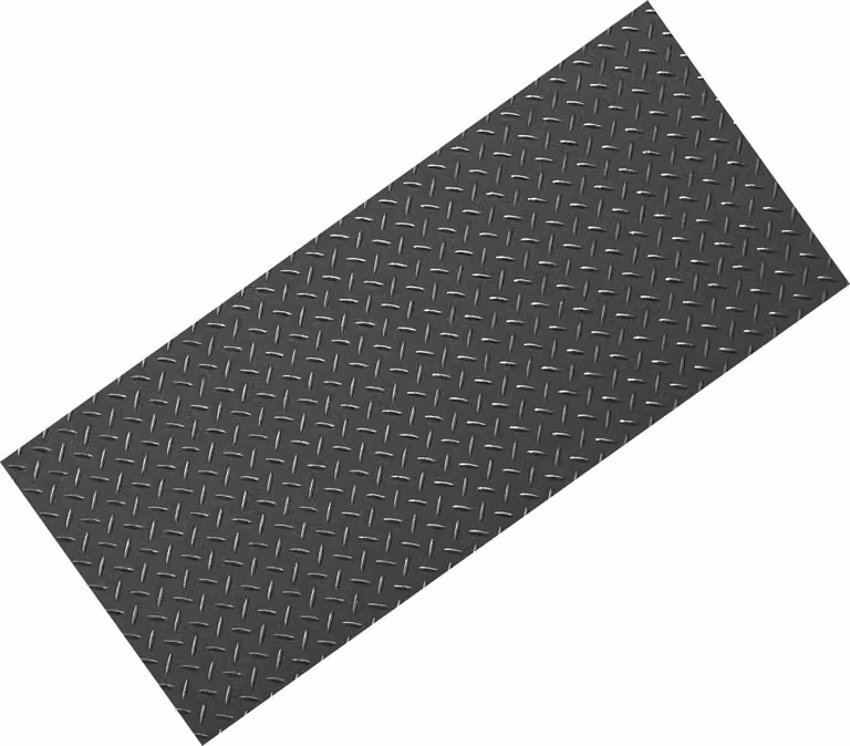 SucceBuy tappetino per garage, 2280x6100 mm tappetino antiscivolo, tappetino chiodato in PVC con spessore di 2,2 mm, tappetino di protezione del pavimento con nastro biadesivo, adatto per magazzini,fitness, rimorchi, nero