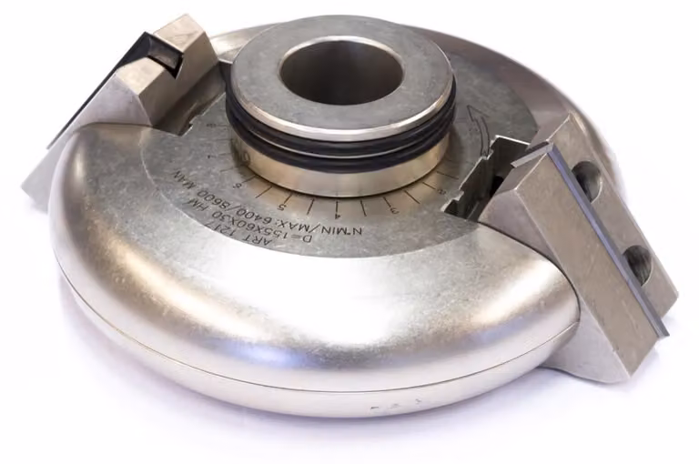 BRÜCK Testa portacutella orientabile WP SYNCRO 4 155 x 60 x 30 mm Z 2 - MAN - regolabile su entrambi i lati da 0 a 60° - con graduazione da 1/2° | 1217