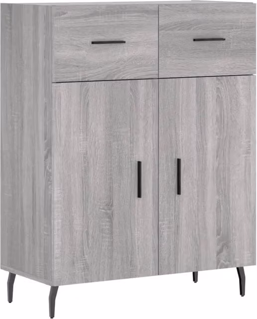 Credenza | Madia | Buffet da pranzo | Armadio da pranzo Grigio Sonoma 69,5x34x90 cm in Legno Multistrato