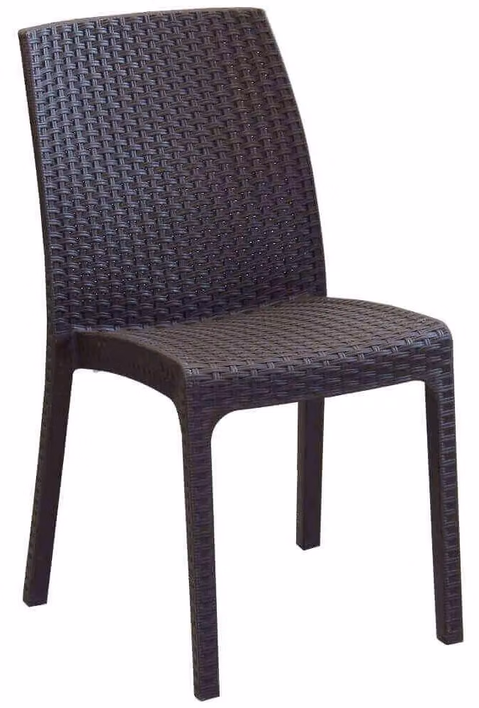 Sedia da Giardino Virginia 47x59x86 h cm in Wicker Marrone
