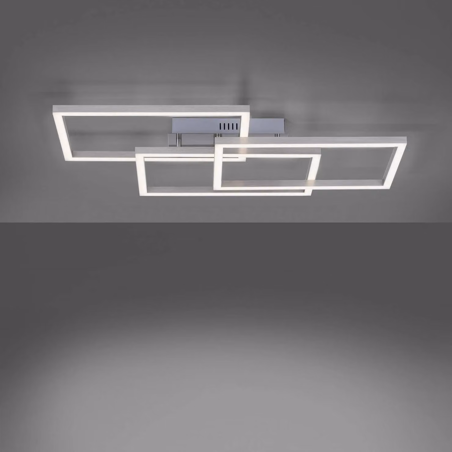 LOLA Smart Plafoniera smart Maxi, dimmerabile, Alluminio / Grigio / Zincato, Soggiorno / Sala da pranzo, Metallo, Moderno