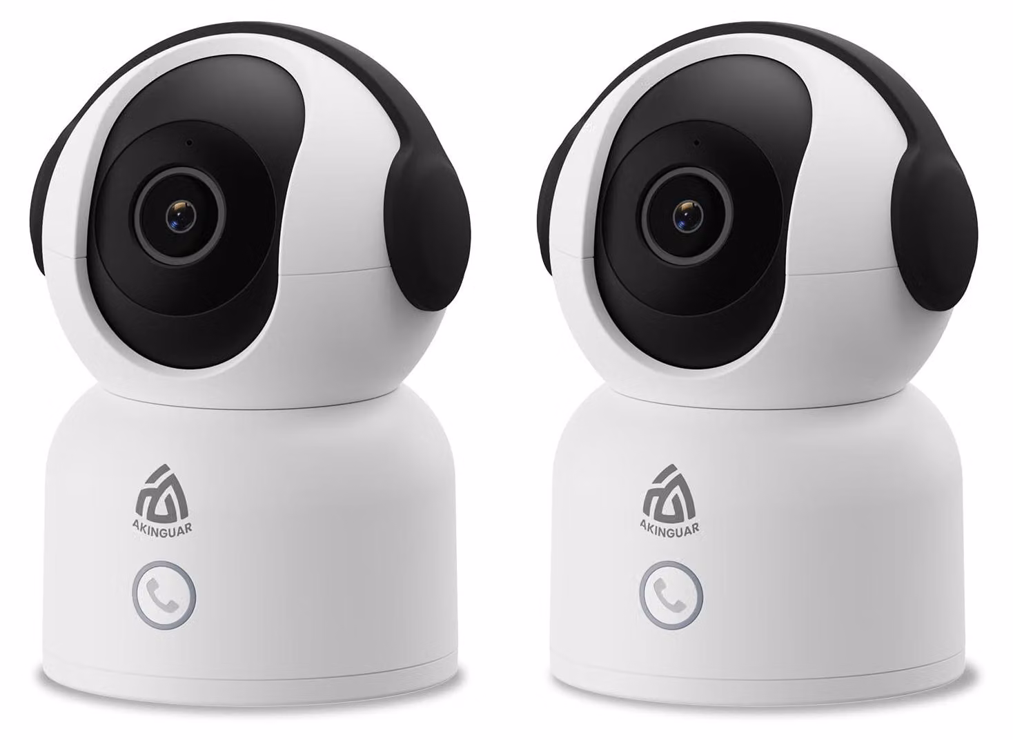 Telecamera di sicurezza da interni da 4MP, con Wi-Fi a 5 GHz e 2,4 GHz, colore nero