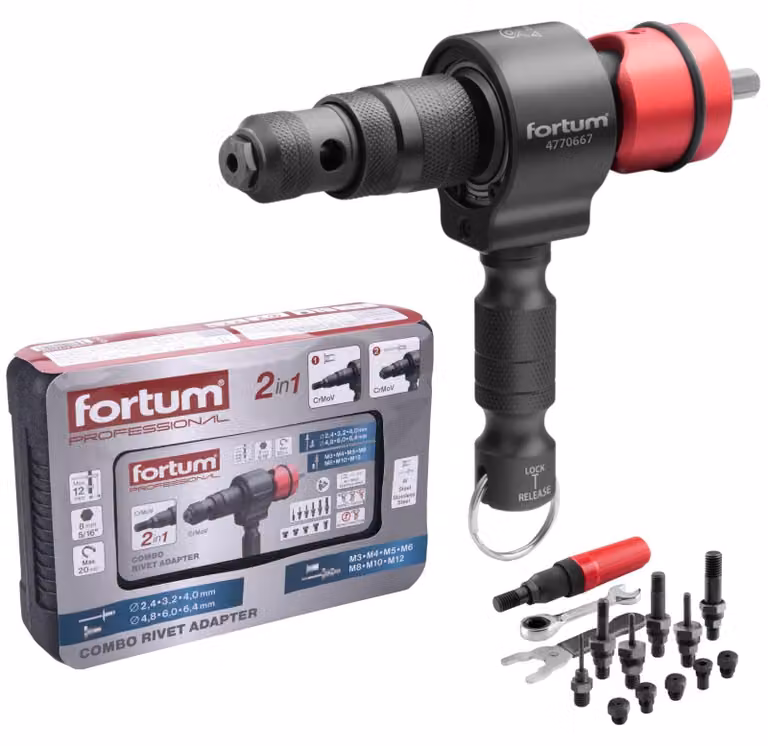 Accessorio 2-in-1 per avvitatori a batteria e trapani - Ideale per rivetti ciechi