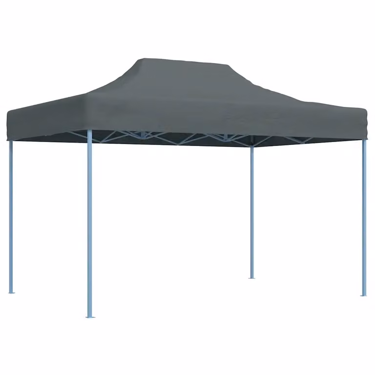 vidaXL Gazebo Professionale Pieghevole in Acciaio e PVC Antracite