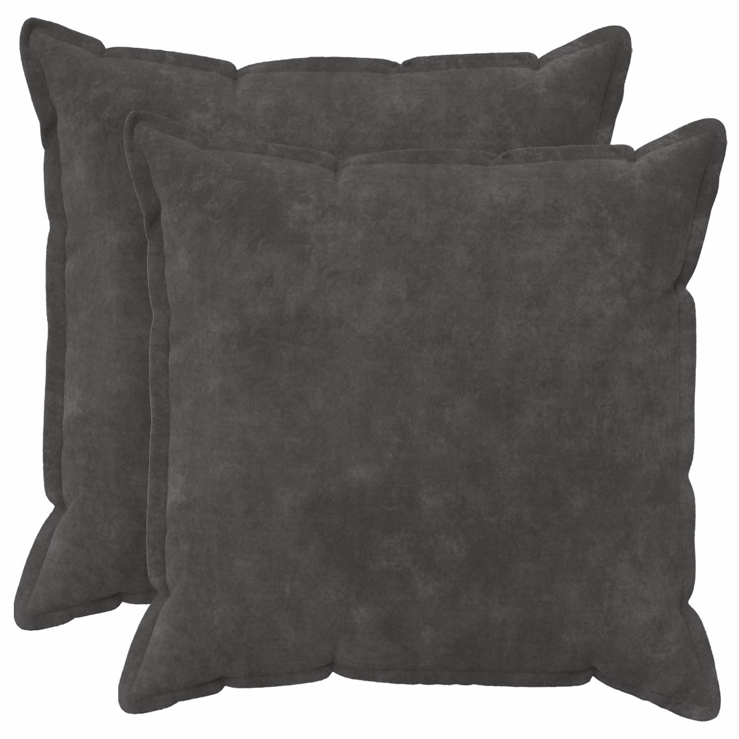 vidaXL Cuscino con cuscino HOUTEN 2 pz Antracite Fleece in microfibra