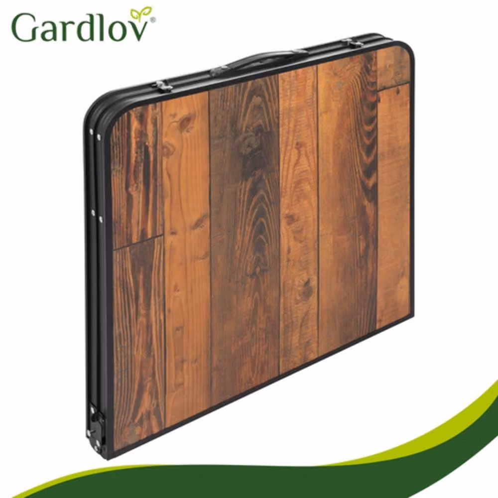 Tavolino pieghevole da campeggio, set da giardino con 4 sedie