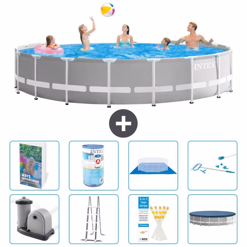 Struttura per piscina a forma di prisma - 549x122 cm - composta da 7 elementi - modello S542