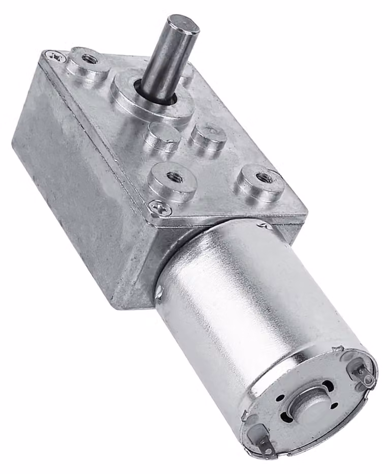 Motore a riduzione DC da 12V, reversibile, con velocità da 5 a 62 giri al minuto e albero verticale