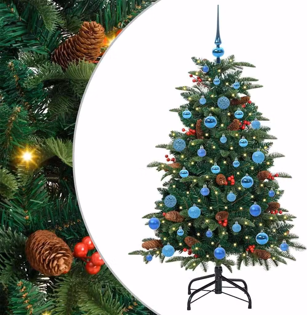Albero di Natale artificiale con 150 LED Verde 150 cm