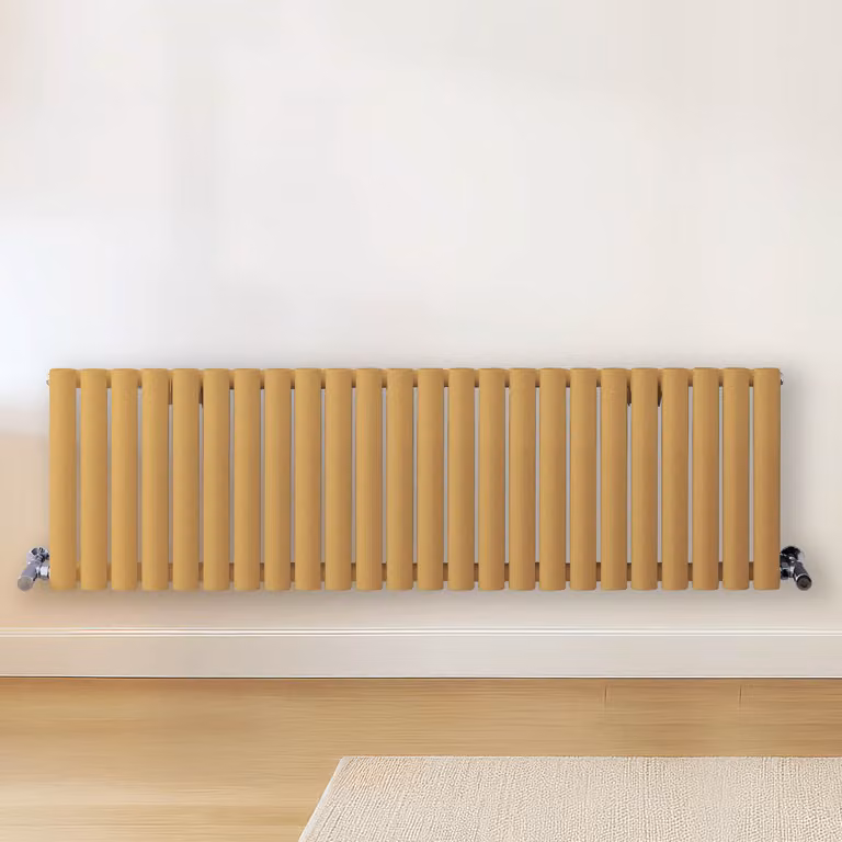 Radiatore di Design Orizzontale Giallo (Autumn Giallo) - 400mm x 1416mm - Pannello Doppio  - Revive