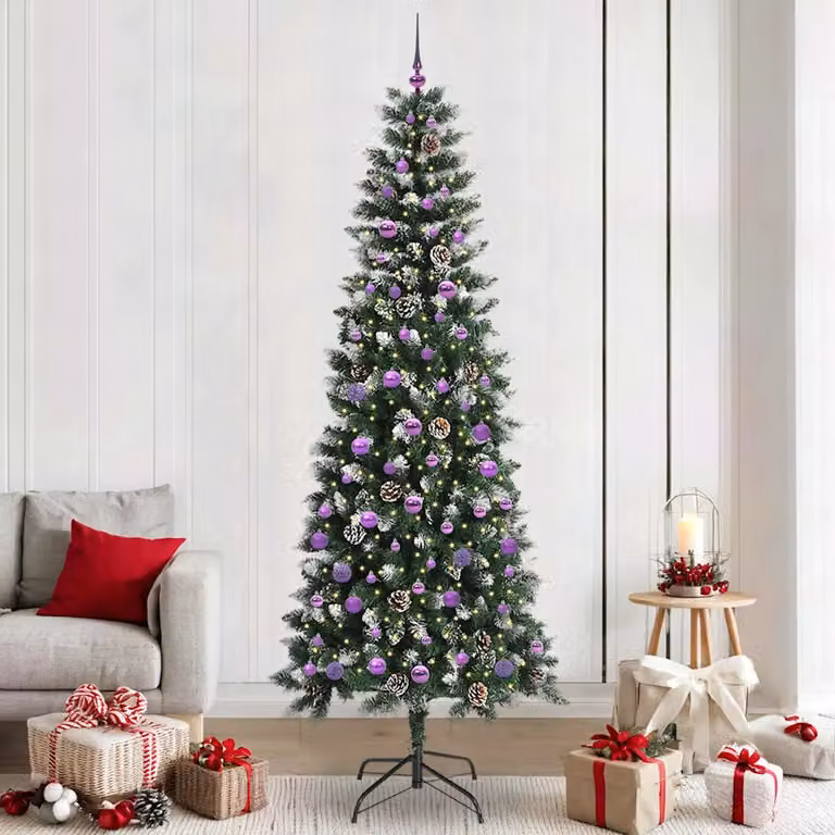 Albero di Natale artificiale vidaXL Verde con 300 LED luce bianca calda