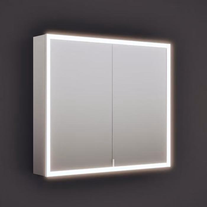 Mobile contenitore a specchio burgbad RL20, 92 cm, con illuminazione integrata