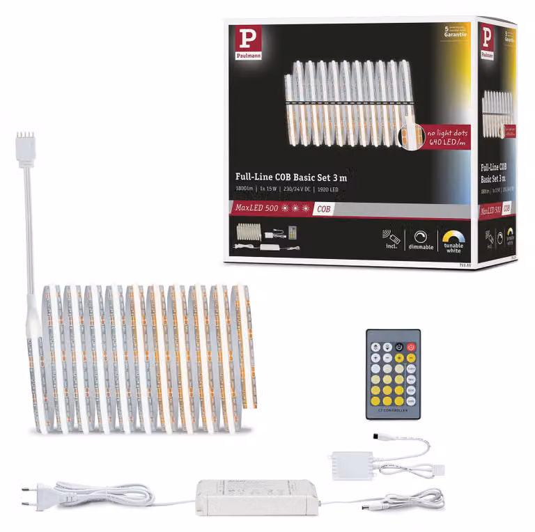 Paulmann MaxLED 500: Kit base a LED COB, illuminazione a striscia