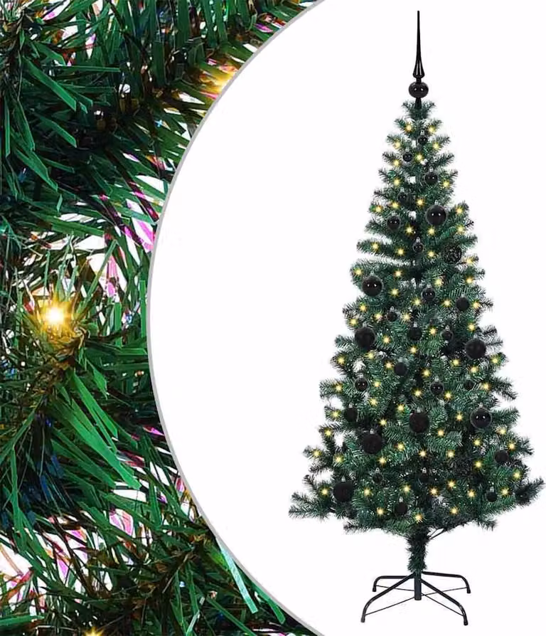 Albero di Natale artificiale con luci integrate Verde 150 cm