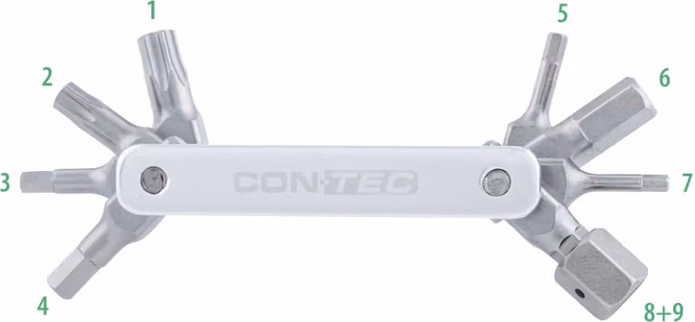 Contec Multitool Tfr-Buster 9 funzioni argento