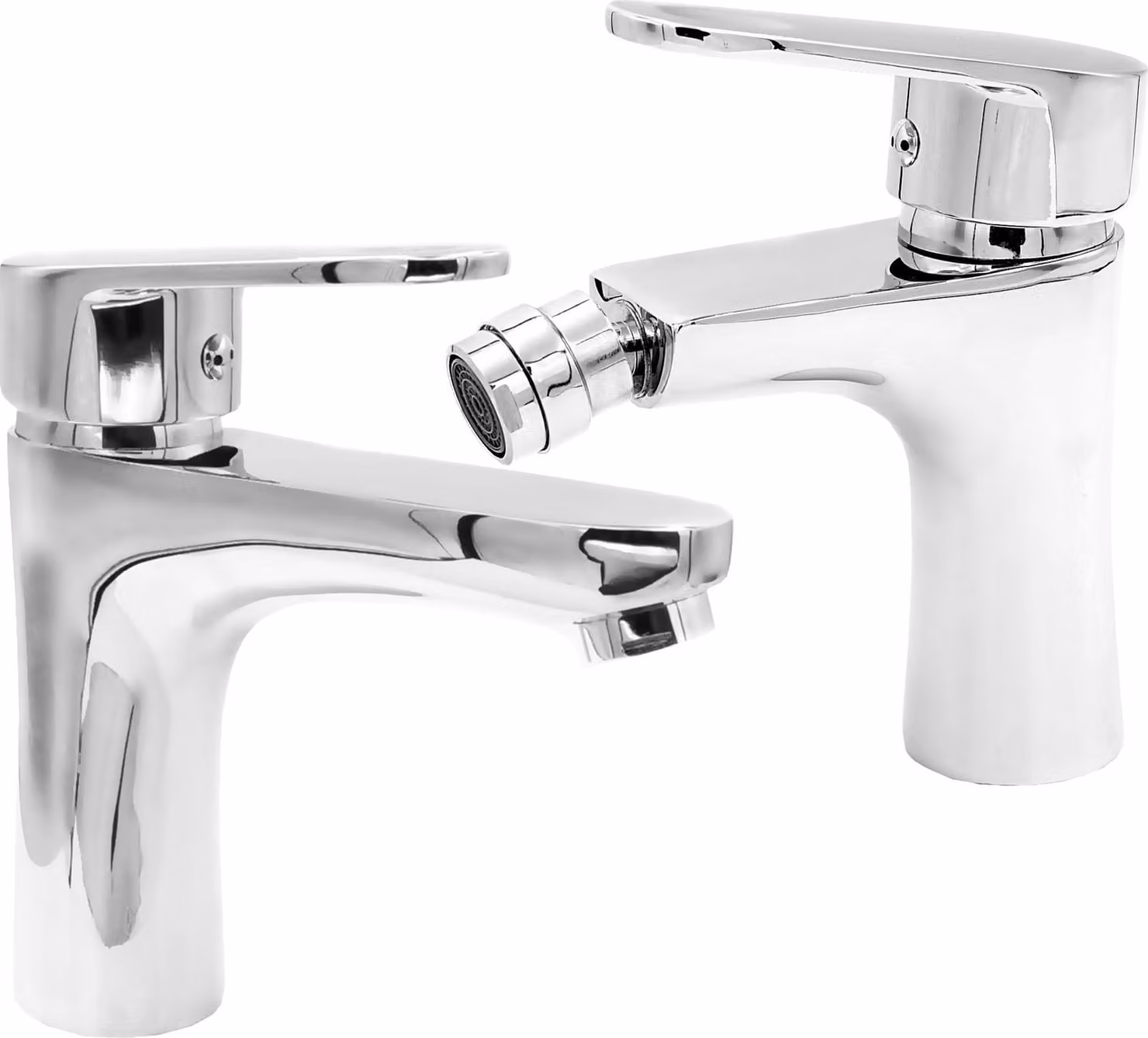 Granitan - Rubinetto per lavabo - Rubinetto da bagno - Cromo - con rubinetto per bidet - Rubinetto per lavabo - COBI