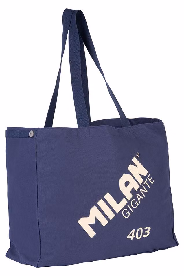 Sacca Cabas Géant Milán, blu navy, grande capacità, robusta, dal design intramontabile - Milán