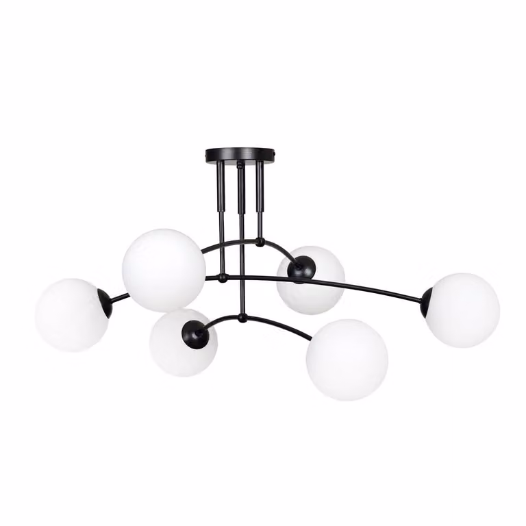 Lampadario Emibig 6xE14 40W PREGOS 6 BLACK 670/6