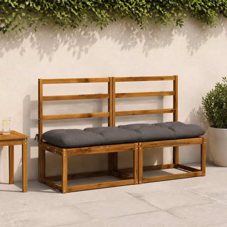 vidaXL Cuscino per panchina VIANEN 100% Poliestere Grigio