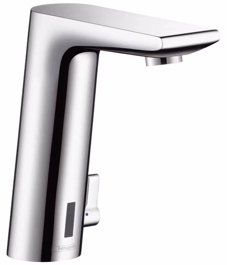 hansgrohe Mitigeur électronique de lavabo Metris S avec régulation de température, décharge 128mm, 31102000, 31102000