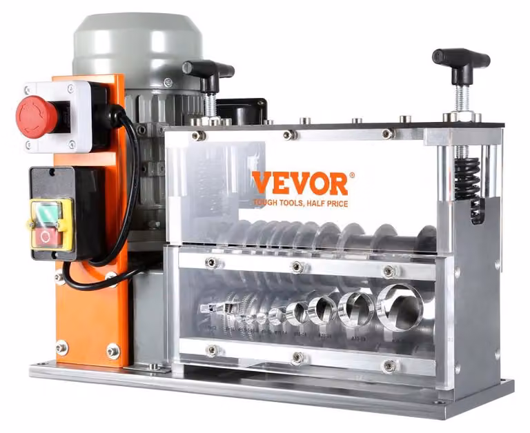 Macchina elettrica per la rimozione dell'isolamento dei cavi, 750 W - Diametro del filo: 1,5-40 mm - Velocità: 30 m/min - Alloggiamento in alluminio pressofuso