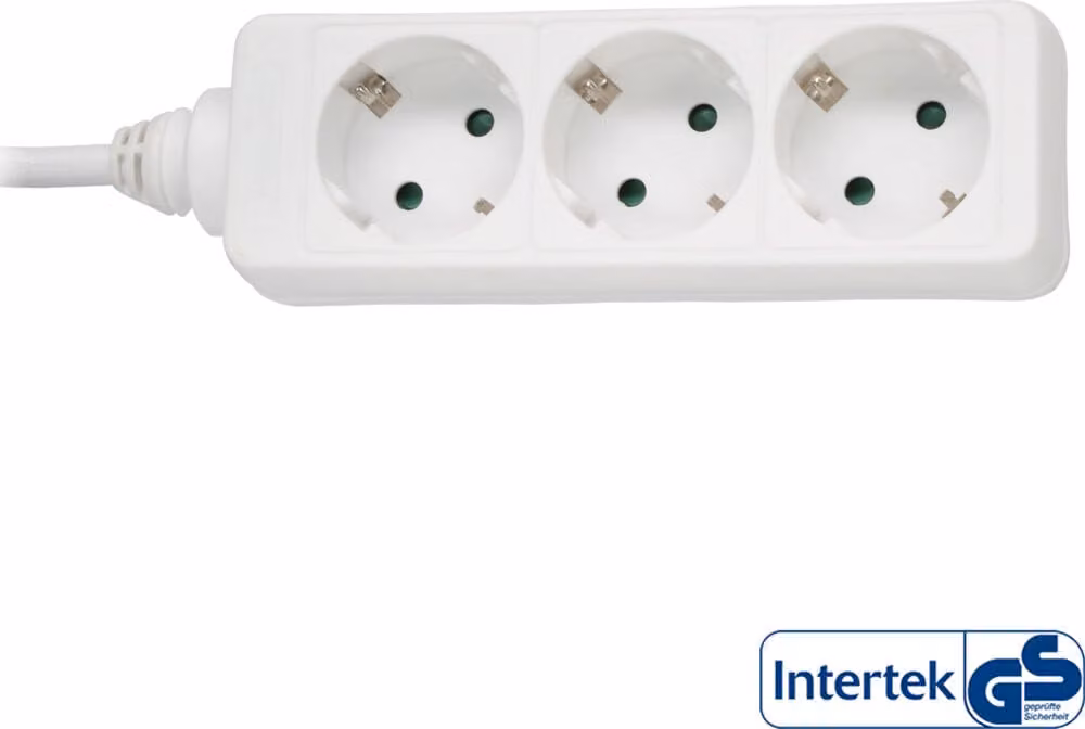 InLine® 16431W Striscia di prese, contatto di terra a 3 vie, 1,5 m, bianco