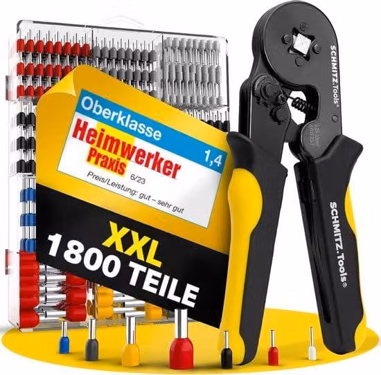 Set di pinze a crimpare quadrate autoregolanti professionali