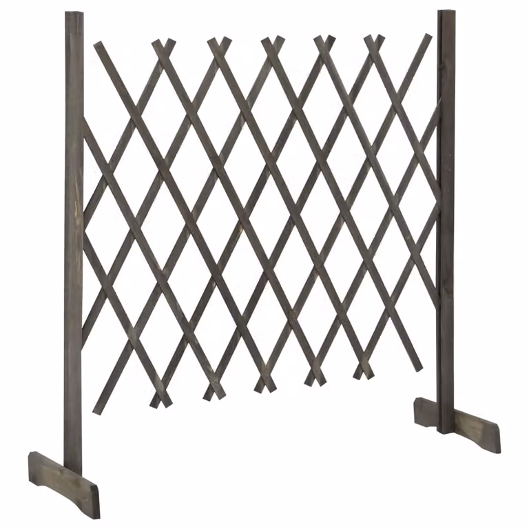 vidaXL Recinto per arrampicata da giardino grigio 120x90 cm in legno di abete massiccio