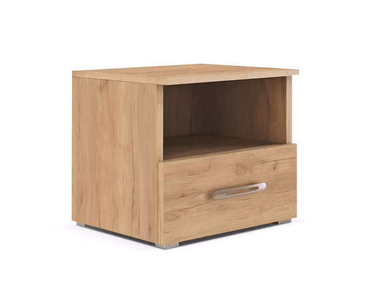 Comodino PIERRE - rovere craft dorato
