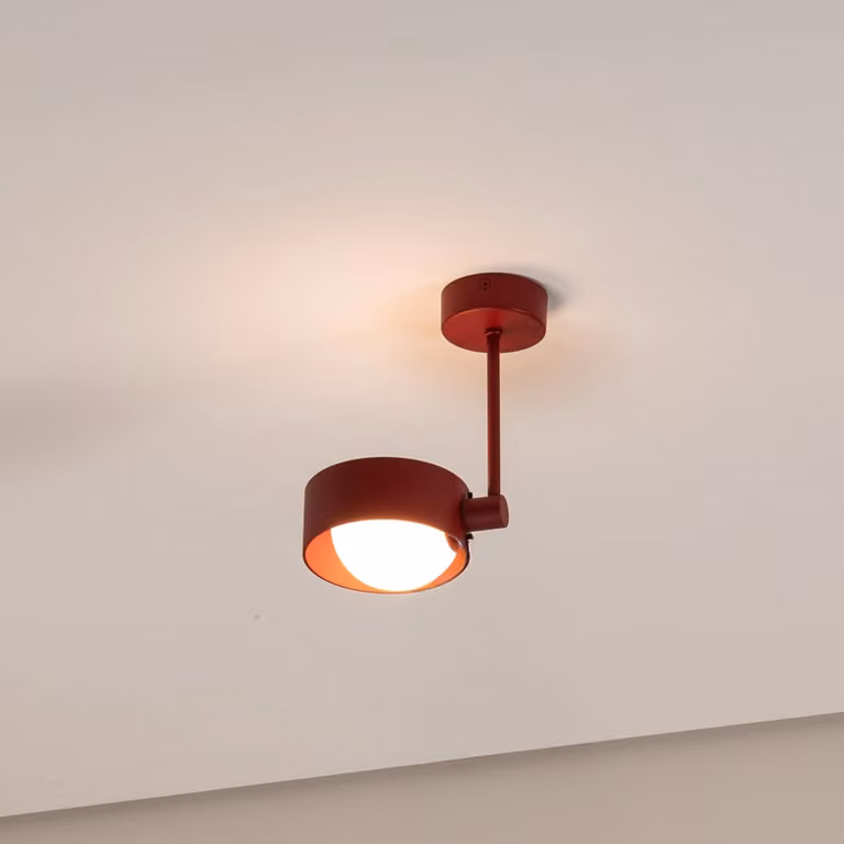 Plafoniera soffitto Mado Argon, dimmerabile, Rosso, Soggiorno / Sala da pranzo, Metallo, Giovanile, Plafoniera