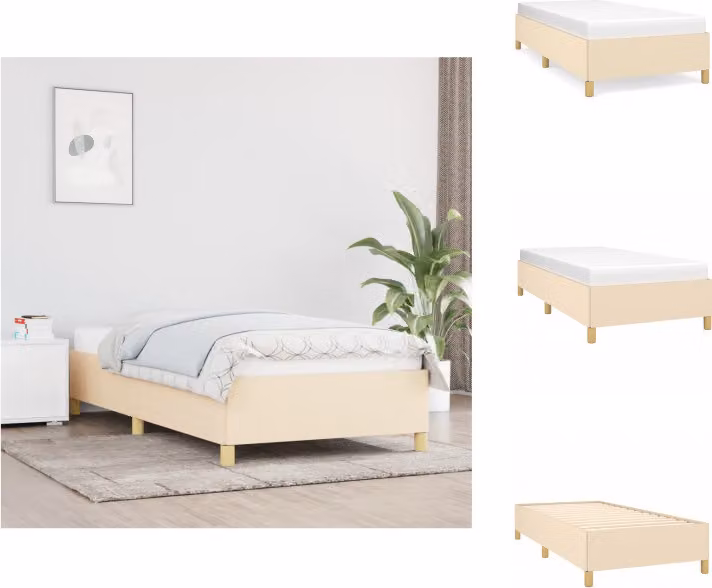 vidaXL Struttura letto crema 80x200 cm in tessuto - Letti e strutture letto